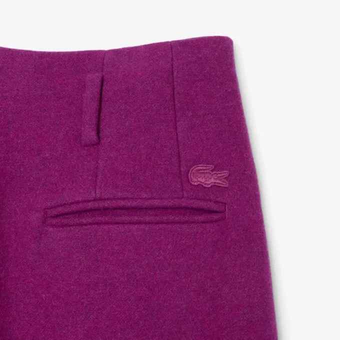Runway Slub Yün Geniş Kesim Terzi İşlemeli Pantolon