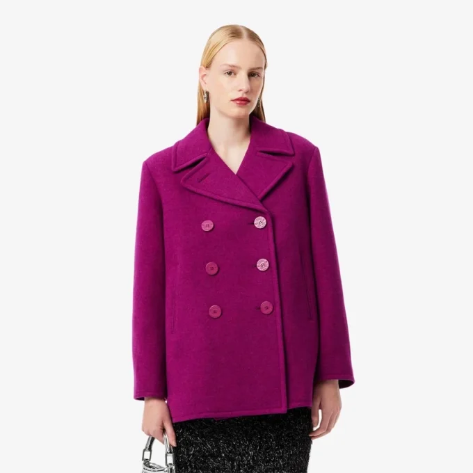 Runway Slub Yün Pea Coat