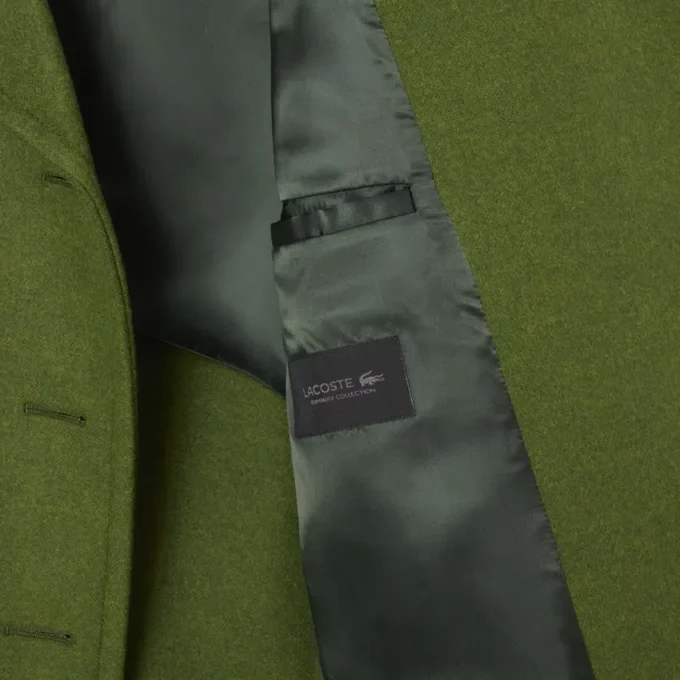 Runway Uzun Slub Yün Pea Coat