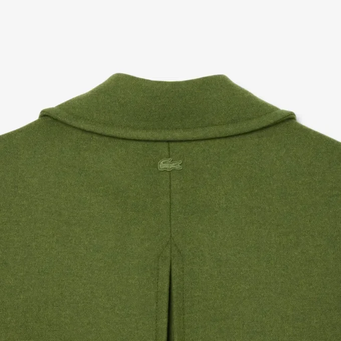 Runway Uzun Slub Yün Pea Coat