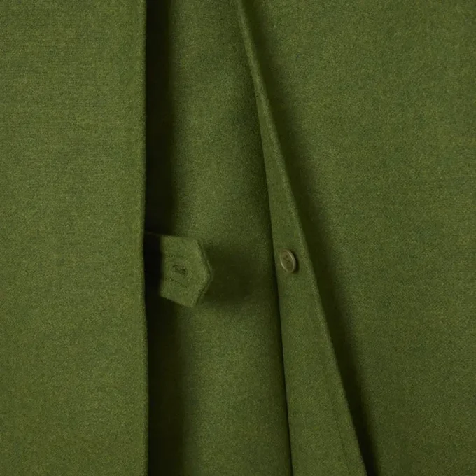 Runway Uzun Slub Yün Pea Coat