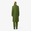 Runway Uzun Slub Yün Pea Coat