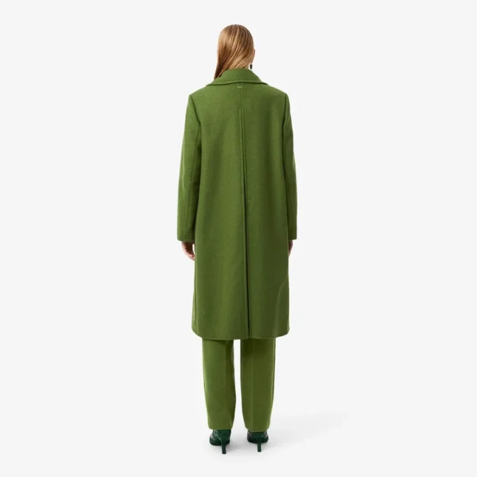 Runway Uzun Slub Yün Pea Coat