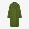 Runway Uzun Slub Yün Pea Coat