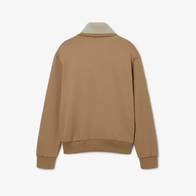 Runway Yüksek Yakalı Fermuarlı Rozetli Sweatshirt