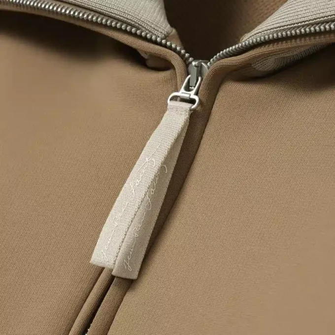 Runway Yüksek Yakalı Fermuarlı Rozetli Sweatshirt