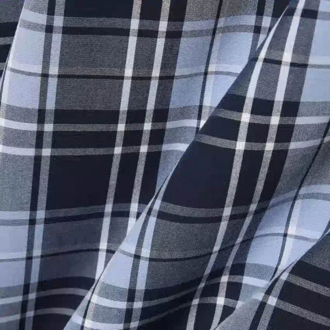 Slim Fit Gingham Desenli Streç Poplin Gömlek