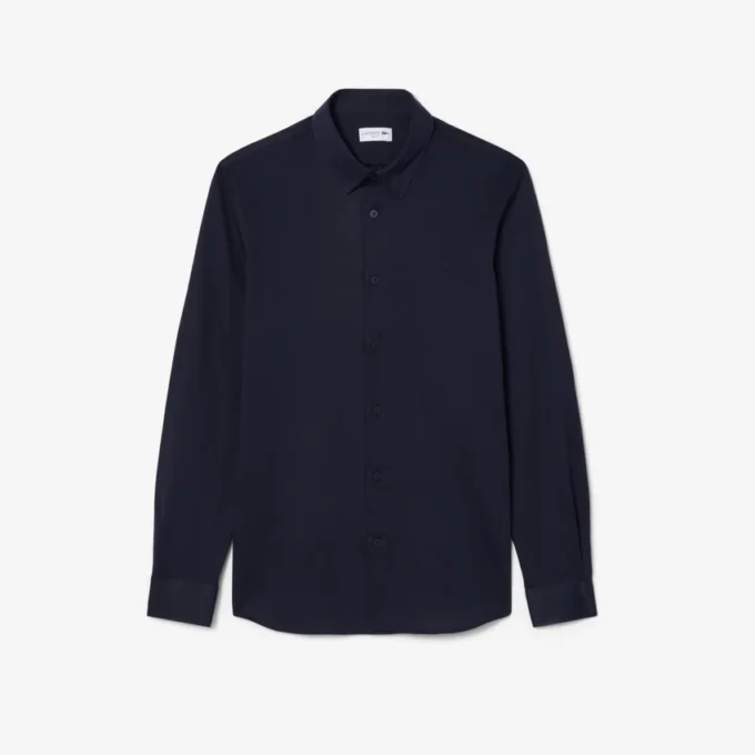 Slim Fit Pamuk Karışımlı Gömlek
