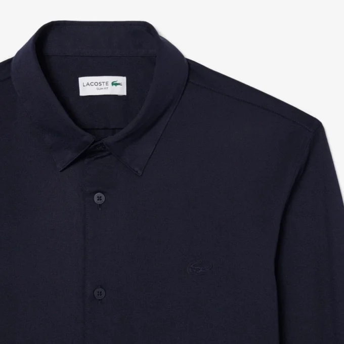 Slim Fit Pamuk Karışımlı Gömlek