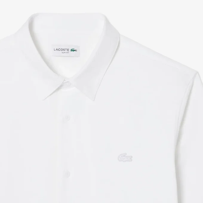 Slim Fit Pamuk Karışımlı Gömlek