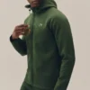 Spor Streç Fermuarlı Kapüşonlu Sweatshirt