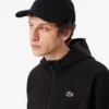 Spor Streç Fermuarlı Kapüşonlu Sweatshirt
