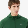 Spor Streç Fermuarlı Kapüşonlu Sweatshirt