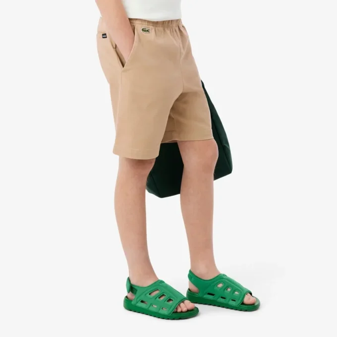 Streç Pamuklu Twill Chino Şort