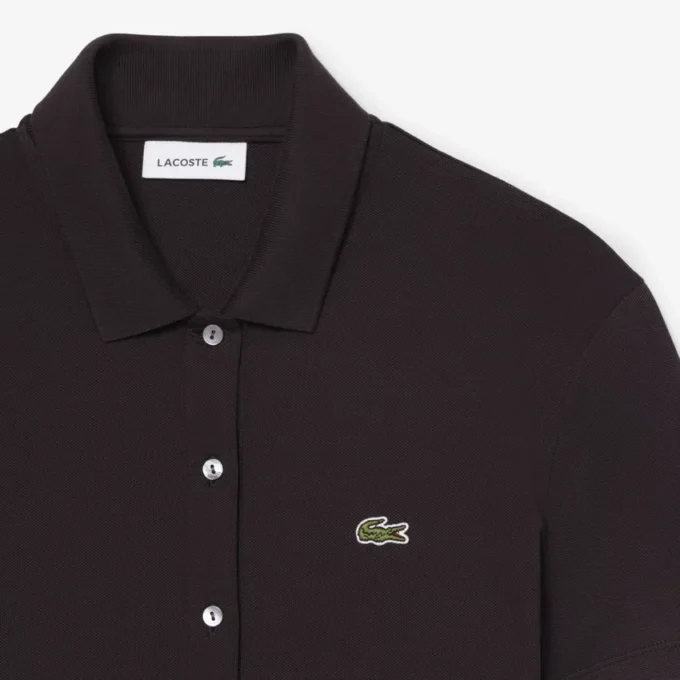 Stretch Piqua Pileli Polo Tişört Elbise