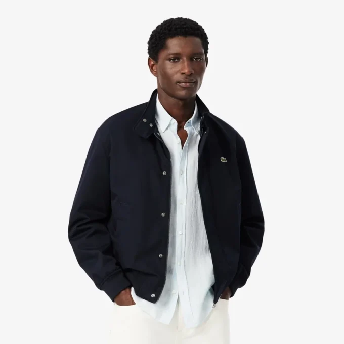 Su Geçirmez Twill Harrington Ceket