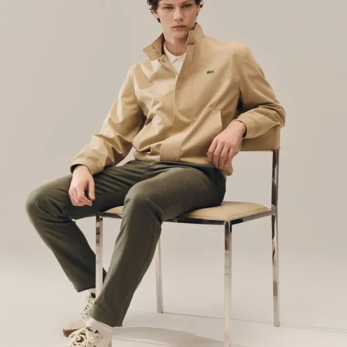 Su Geçirmez Twill Harrington Ceket