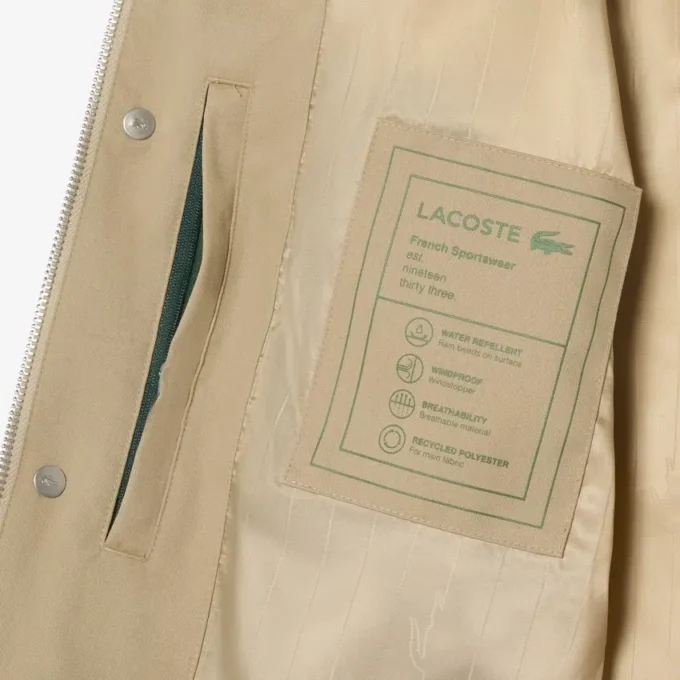 Su Geçirmez Twill Harrington Ceket