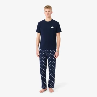 Timsah Desenli Pamuklu Pijama Takımı