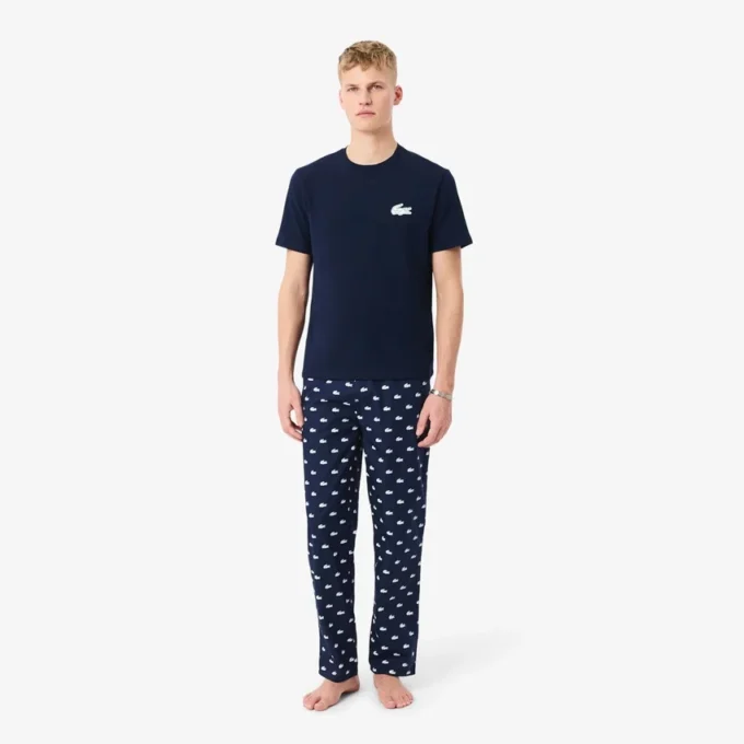Timsah Desenli Pamuklu Pijama Takımı