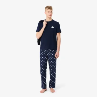 Timsah Desenli Pamuklu Pijama Takımı