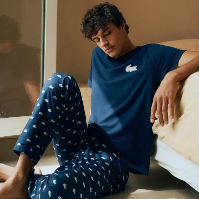Timsah Desenli Pamuklu Pijama Takımı