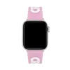 Timsah Desenli Pembe Silikon Apple Watch Kayışı
