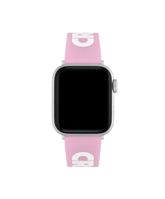 Timsah Desenli Pembe Silikon Apple Watch Kayışı