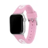 Timsah Desenli Pembe Silikon Apple Watch Kayışı