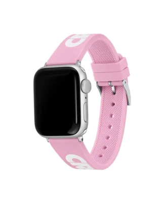 Timsah Desenli Pembe Silikon Apple Watch Kayışı