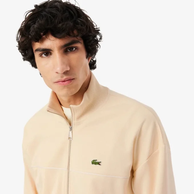 Trim Accent Fermuarlı Sweatshirt