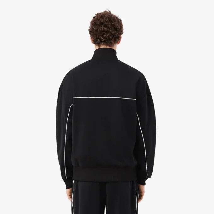 Trim Accent Fermuarlı Sweatshirt
