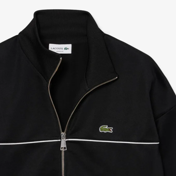 Trim Accent Fermuarlı Sweatshirt