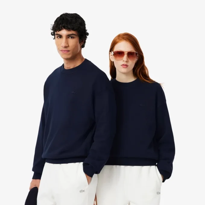 Unisex Bol Kesim Kalın Polar Sweatshirt