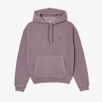 Unisex Bol Kesim Pamuklu Polar Kapüşonlu Sweatshirt