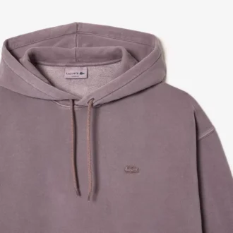 Unisex Bol Kesim Pamuklu Polar Kapüşonlu Sweatshirt