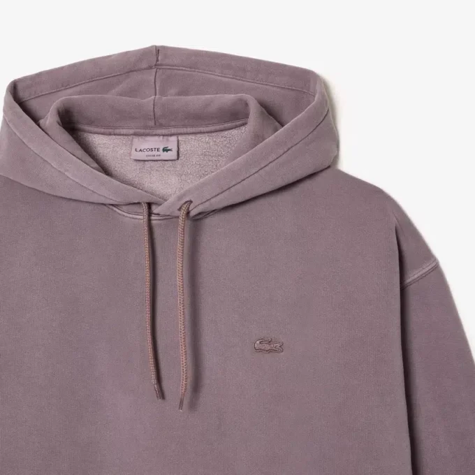 Unisex Bol Kesim Pamuklu Polar Kapüşonlu Sweatshirt