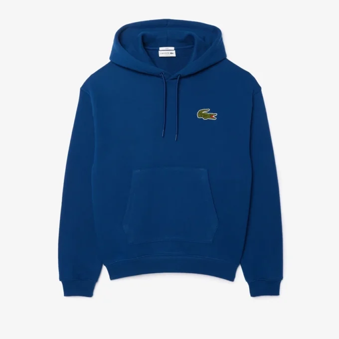 Unisex Bol Kesim Rozetli Kapüşonlu Sweatshirt