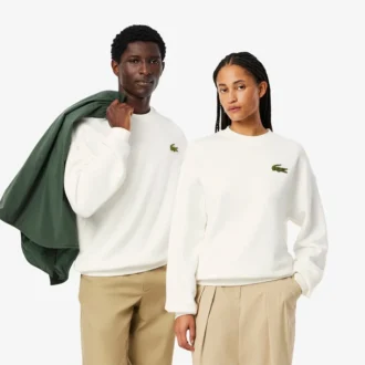 Unisex Bol Kesim Rozetli Polar Sweatshirt