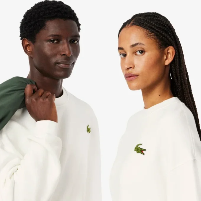 Unisex Bol Kesim Rozetli Polar Sweatshirt