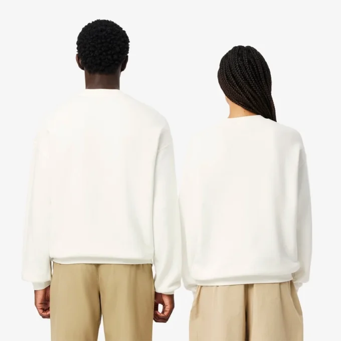 Unisex Bol Kesim Rozetli Polar Sweatshirt