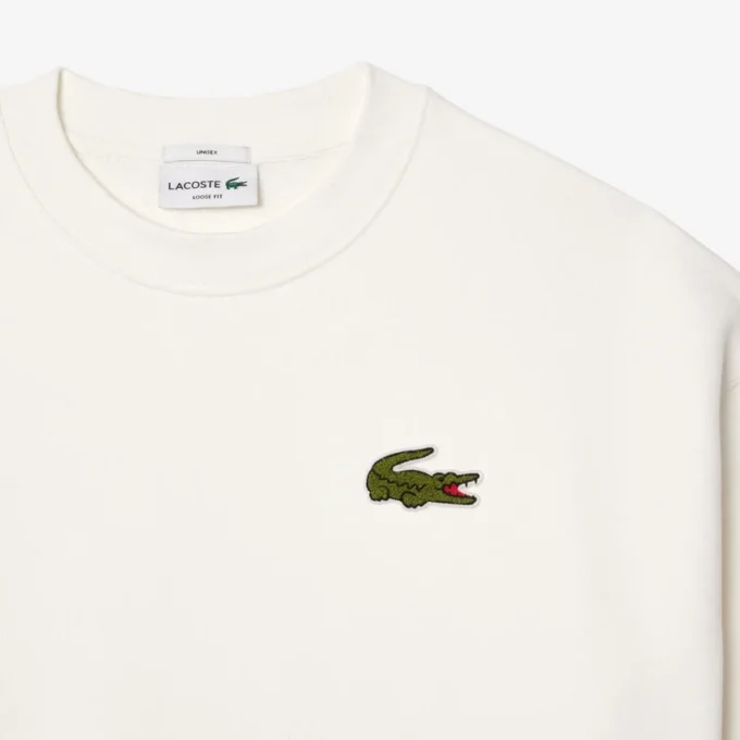 Unisex Bol Kesim Rozetli Polar Sweatshirt