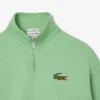 Unisex Bol Kesim Rozetli Yarım Fermuarlı Sweatshirt
