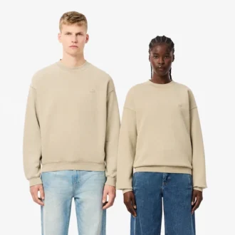 Unisex Bol Kesim Yıkanmış Efektli Polar Sweatshirt