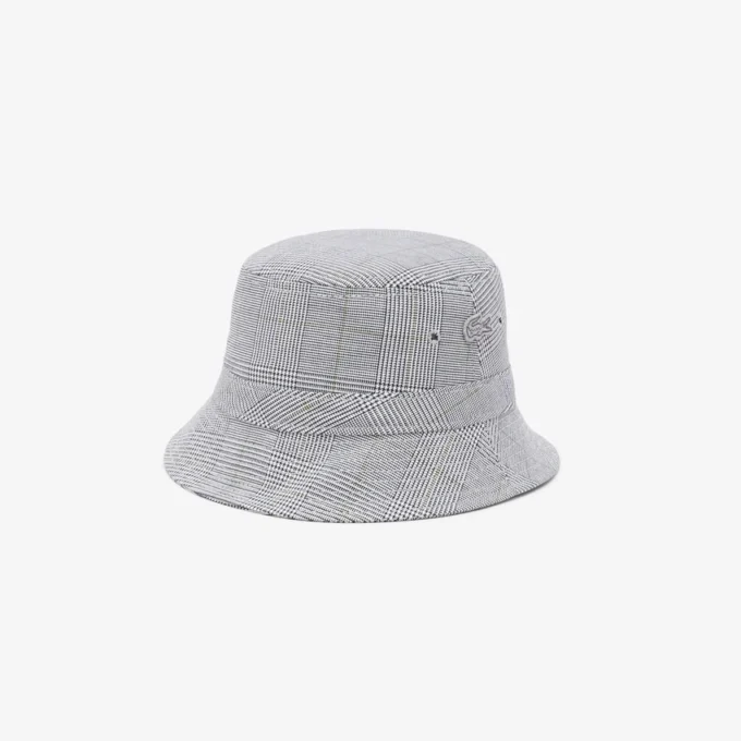 Unisex Çift Yüzlü Ekose Pamuklu Bucket Şapka