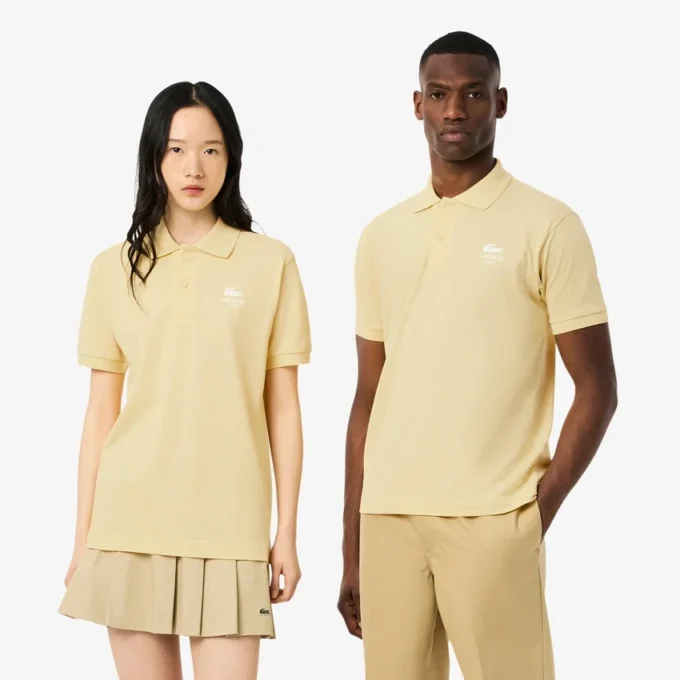 Unisex Klasik Kesim İmza Baskılı L.12.12 Polo Tişört