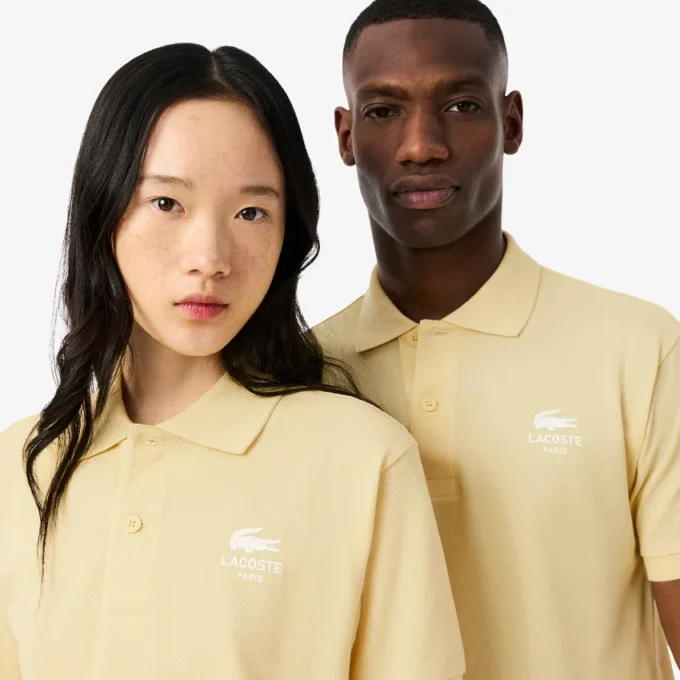 Unisex Klasik Kesim İmza Baskılı L.12.12 Polo Tişört