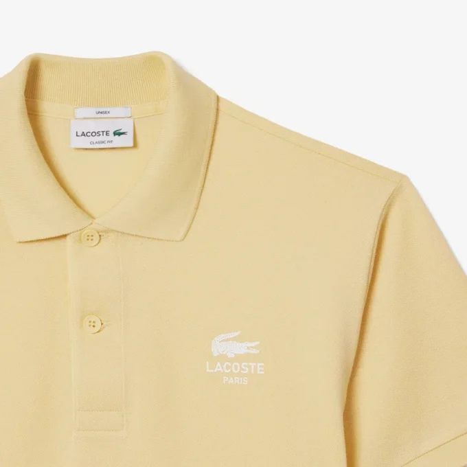 Unisex Klasik Kesim İmza Baskılı L.12.12 Polo Tişört