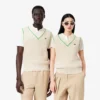 Unisex Kroşe Efektli Kazak Yelek