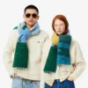 Unisex Manzara Motifli Alpaka Yün Atkı